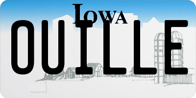 IA license plate OUILLE