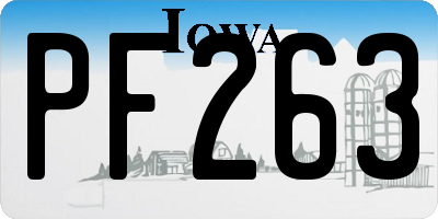 IA license plate PF263