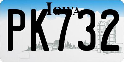 IA license plate PK732