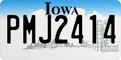 IA license plate PMJ2414