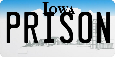 IA license plate PRISON