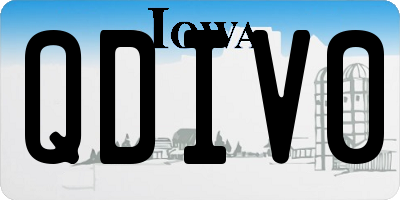 IA license plate QDIV0