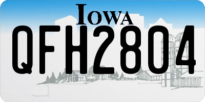 IA license plate QFH2804