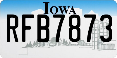 IA license plate RFB7873