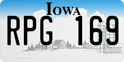 IA license plate RPG169