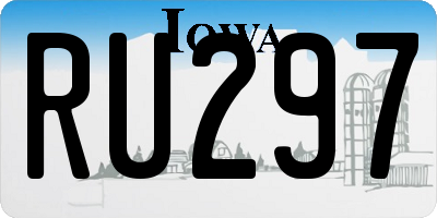 IA license plate RU297