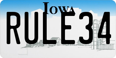 IA license plate RULE34
