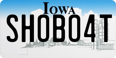 IA license plate SHOBO4T