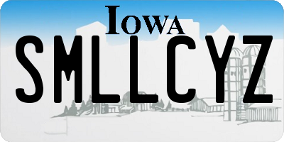 IA license plate SMLLCYZ