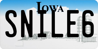 IA license plate SNILE6