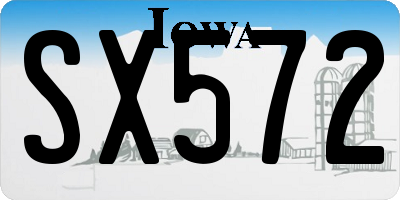 IA license plate SX572