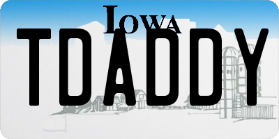 IA license plate TDADDY