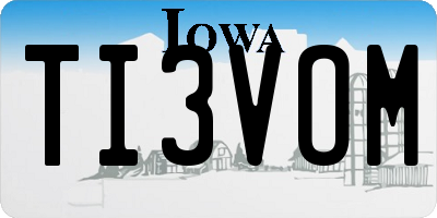 IA license plate TI3VOM