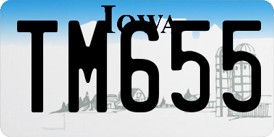 IA license plate TM655