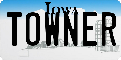 IA license plate TOWNER