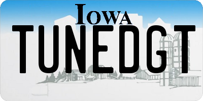 IA license plate TUNEDGT