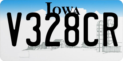 IA license plate V328CR