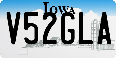 IA license plate V52GLA