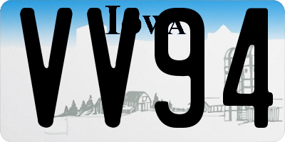 IA license plate VV94