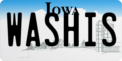 IA license plate WASHIS