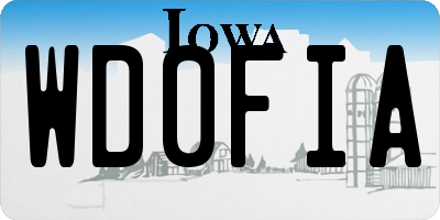 IA license plate WD0FIA