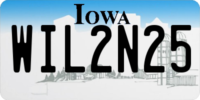 IA license plate WIL2N25