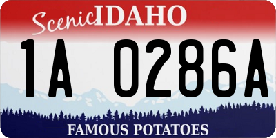 ID license plate 1A0286A