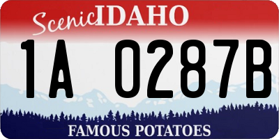 ID license plate 1A0287B