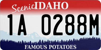 ID license plate 1A0288M