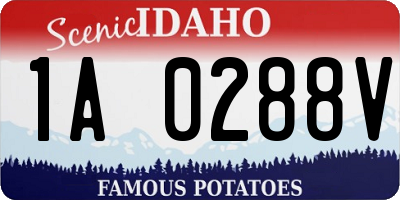 ID license plate 1A0288V