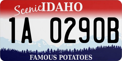 ID license plate 1A0290B
