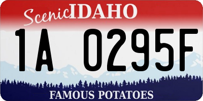 ID license plate 1A0295F