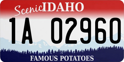 ID license plate 1A0296O
