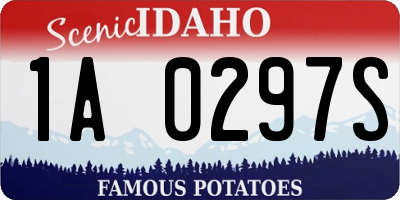 ID license plate 1A0297S