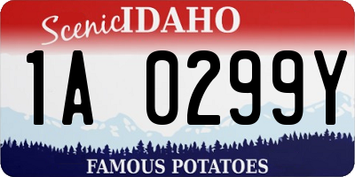 ID license plate 1A0299Y
