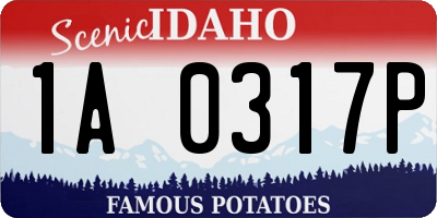 ID license plate 1A0317P