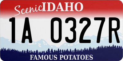 ID license plate 1A0327R