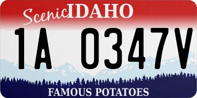 ID license plate 1A0347V
