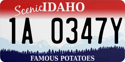 ID license plate 1A0347Y