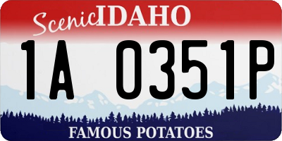 ID license plate 1A0351P