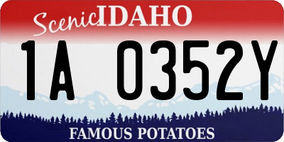 ID license plate 1A0352Y