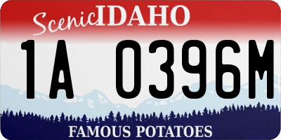 ID license plate 1A0396M