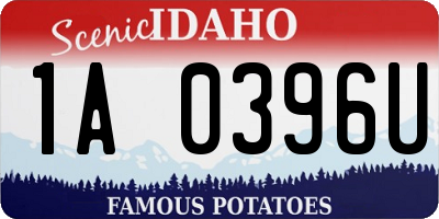 ID license plate 1A0396U