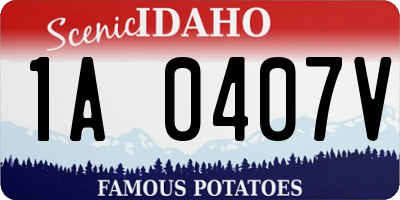 ID license plate 1A0407V