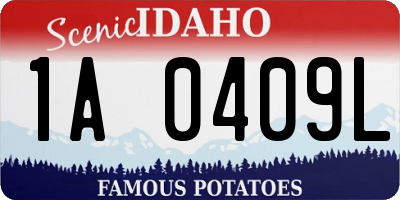 ID license plate 1A0409L