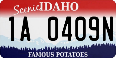 ID license plate 1A0409N