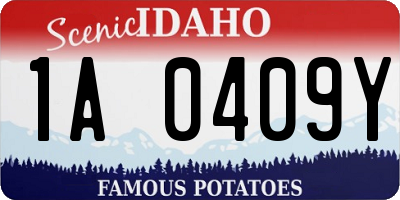 ID license plate 1A0409Y