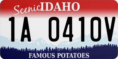ID license plate 1A0410V