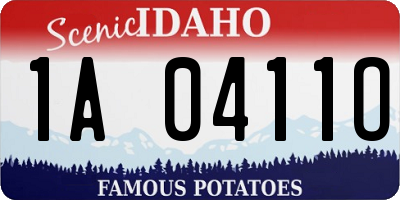ID license plate 1A0411O