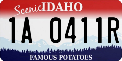 ID license plate 1A0411R